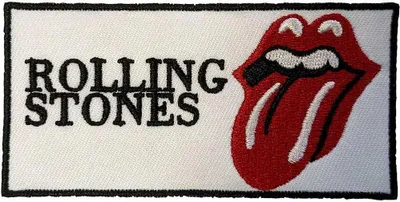 Immagine prodotto di The Rolling Stones - Iscrizione - Toppa da applicare con il ferro, logo in tessuto RO10147 (Taglia unica) (Bianco/Rosso/Nero)