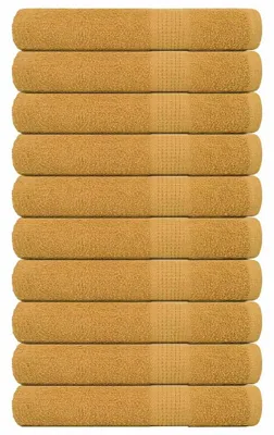 Immagine prodotto di vidaXL Asciugamani FROGN, 10 pezzi, oro, 100x200 cm, 360 g/m²