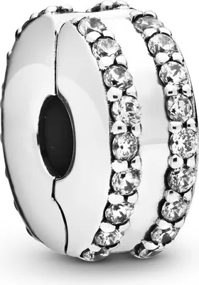 Produktbild von Pandora Clip Charm 798422C01 Double Lined Pave