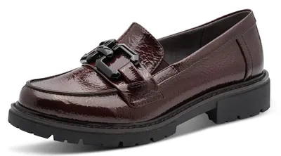 Productafbeelding van Jana Damen loafers, platte zool, elegant, veganistisch, bordeauxrood, maat 39