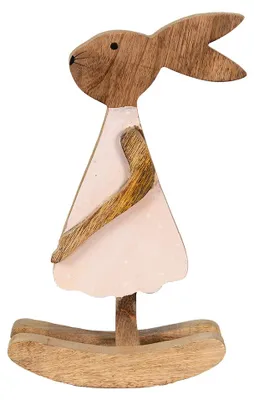 Obrázok produktu pre Clayre & Eef figúrka králika 17x7x30 cm hnedé drevo