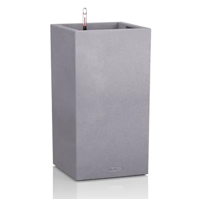 Obrázek produktu pro Lechuza Samozavlažovací květináč Canto Stone Tower průměr 30 cm, výška 56 cm, šedá