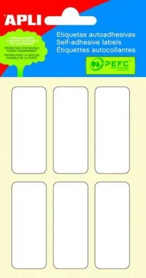 Zdjęcie produktu dla Etykiety samoprzylepne 20 x 50 mm - białe 36 szt
