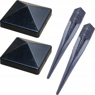 Produktbild von 4iQ Einschlagbodenhülse 70x70x760 mm 2 Stücke Pfosternträger Einschlaghülse
