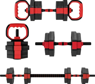 Produktbild von 4-in-1 Hantelset Kurzhantel Set Kurzhanteln Langhanteln verstellbar 15 KG fš¹r Krafttraining Zuhause