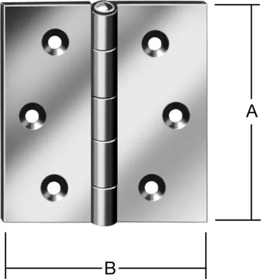 Immagine prodotto di Cerniera VORMANN (altezza 70 mm larghezza 70 mm / spessore 1,2 mm acciaio inox / contenuto: 10 pezzi) - 010503070