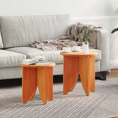 Productafbeelding van Maison Exclusive - Salontafel, 2 stuks, donkerbruin, 41,5 x 41,5 x 44 cm