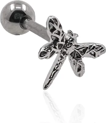 Produktbild von Helix Ohrpiercing 316L Chirurgenstahl mit Libelle