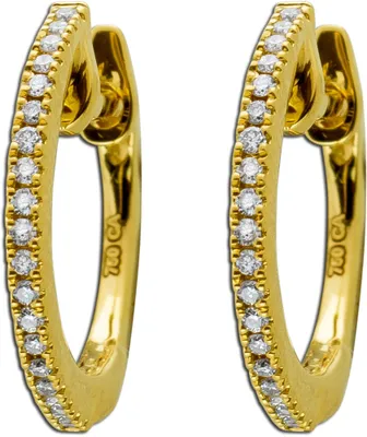 Produktbild von Brillant Creolen Gold 750 18K Natur Diamanten 0.10ct