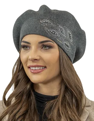 Immagine prodotto di Vivisence berretto da donna elegante cappello invernale caldo e accogliente copricapo per l'inverno e l'autunno caldo cappello a maglia spessa, cappello classico per le donne,  EU, grigio scuro, taglia uniforme