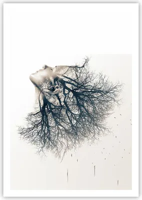 Produktbild von Poster - Poster ohne Rahmen - Mädchen Baum Grafik - 70x100 cm - Wand Bild - Wanddeko - Wandbilder - Kunstposter - Wandposter - Bilder - Kunstdruck - Wanddekoration - Wandbild - P2XPA70x100-4354