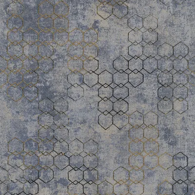 Imagen del producto de Profhome 374245-GU Papel pintado gráfico sutilmente satinado azul oro 5,33 m2