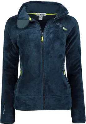 Produktbild von Geographical Norway Damen Jacke Fleecejacke Polarfleecejacke warm, Farbe:Navy Blau, Größe:M