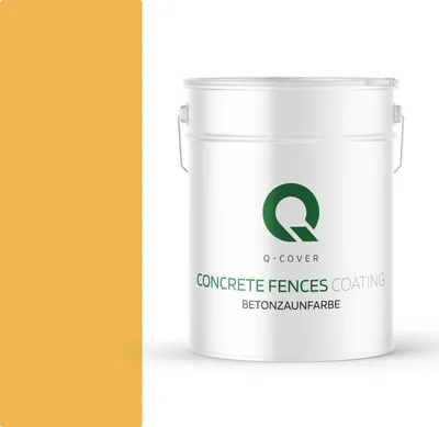 Produktbild von BETONZAUNFARBE 10 L Honiggelb SILIKON FARBE  AUßEN BETONFARBE  | WASSERABWEISEND | ACRYLAT DISPERSION BETONELEMENTE LOTUSEFFEKT ABPERLEFFEKT