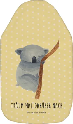 Produktbild von Mr. & Mrs. Panda Wärmflasche Koalabär - Gelb Pastell - Geschenk, Kuschelwärmflasche, Traum, Koala, Wärmekissen, Schlafzimmer, Traumland, Wärmflaschen, Lustige Sprüche