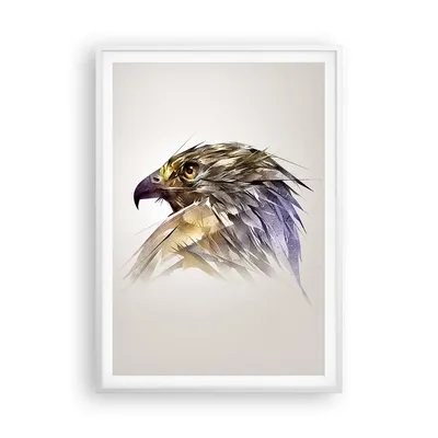 Produktbild von Gerahmtes Poster - Weißer Rahmen - Adler Vogel Feder - 70x100 cm - Wand Bild - Wanddeko - Wandbilder - Kunstposter - Wandposter - Bilderrahmen - Bilder - Kunstdruck - Wandbild - P2WPA70x100-3936