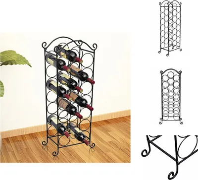 Produktbild von vidaXL Flaschenregal für 21 Flaschen Metall - Weinregale