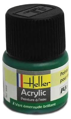 Produktbild von Heller 9002 -  Peinture Acrylic 002 vert emeraude brillant, 12ml - Neu
