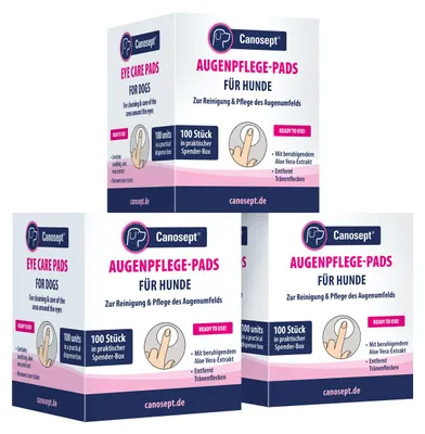 Produktbild von Canosept Augenpflege-Pads für Hunde 3x 100 Stück