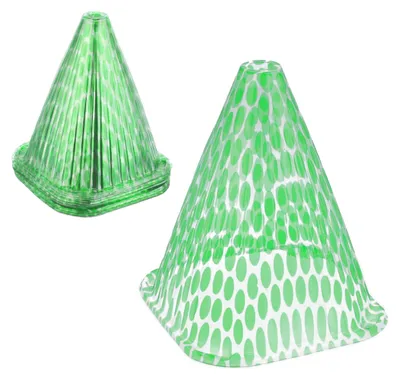 Produktbild von 48 x Pflanzenhut, Schneckenschutz, Frostschutz, Wachstumshilfe, transparent, H x B x T: 22 x 19 x 19 cm, aus PVC, grün