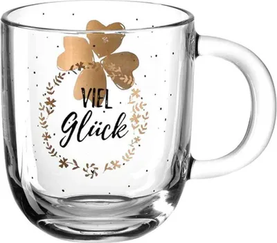 Produktbild von Leonardo Tasse Emozione 400 ml Viel Glück mit schönem Aufdruck