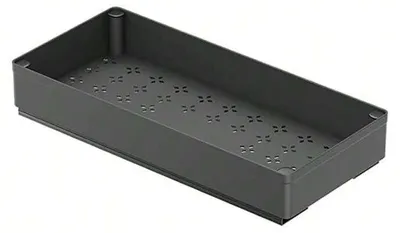 Image de Organisateur coulissant pour placard - Étagère coulissante pour cuisine et salle de bain - 1 pièce - 18 cm - plastique - noir