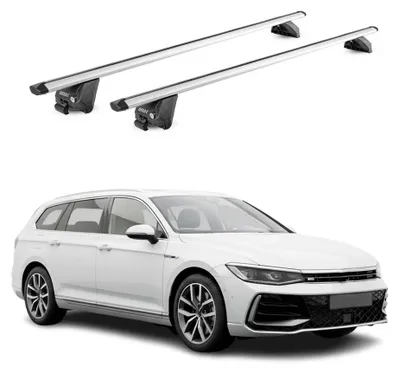 Productafbeelding van Dakdragers voor VW Passat B9 Break, modeljaren 2024-2026, aluminium, grijs, met ABE-certificering, AI-gegenereerde afbeelding