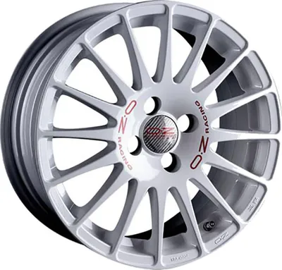 Produktbild von ALUFELGE OZ Racing SUPERTURISMO WRC 7x17 4x108 ET 48 RACE WHITE RED LETTERING