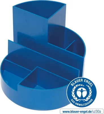 Produktbild von MAUL Stifteköcher MAULrundbox Recycling Kunststoff 14 x 14 x 12.5 cm blau