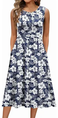 Image de Robe d'été à imprimé floral et taille haute