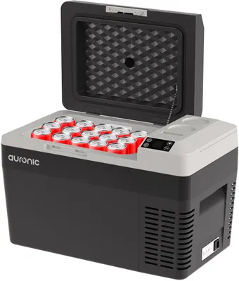 Produktbild von Auronic Elektrische Kühlbox - Gefrierbox - Kompressor - 12V 230 Volt - Camping Kühlschrank - Auto - 25L - Schwarz/Grau