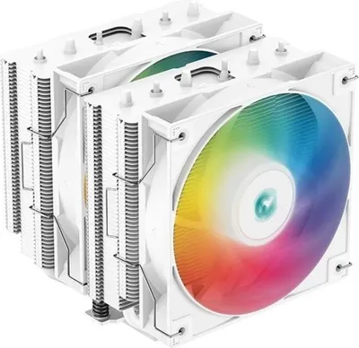 Produktbild von CPU Kühler, Deepcool Gammaxx AG620 ARGB Weiß, Dual Tower, 120mm PWM Lüfter, 6 Heatpipes, TDP 260W
