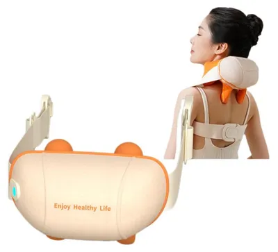 Obrázok produktu pre INF Masážny prístroj krk a plecia s teplom, ABS+Silicone, 25x17x17cm