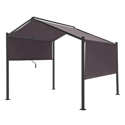 Produktbild von Stahl Pavillon Überdachung Gartenlaube Bacliff 3 m x 3 m x 2,8 m Anthrazit