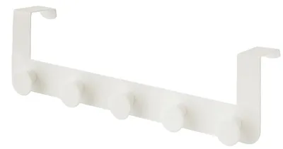 Produktbild von Garderobenstange mit Haken, 35 x 11 cm, weiß