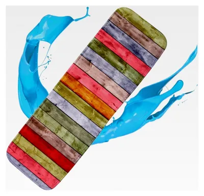 Produktbild von 5 Stück Stufenmatten für Treppen rutschfest waschbar aus strapazierfähigem Polyester mit Klebeband und Gummirücken