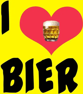 Produktbild von vianmo Holzschild 40x30 cm I love Bier