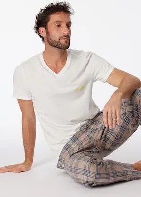 Produktbild von Schiesser Herren T-shirt V-Ausschnitt indigo 50  ST