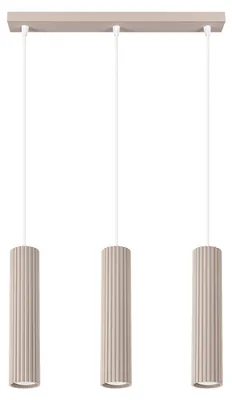 Immagine prodotto di Lampada a sospensione KARBON 3L taupe 3xGU10 10W alluminio 98x6.5x45cm Sollux Lighting