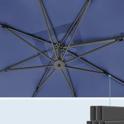 Zdjęcie produktu dla Parasol - Parasol ogrodowy - Parasol tarasowy - Parasol katapultowy - Regulowany - Ochrona UV 50+ - Solidna konstrukcja stalowa