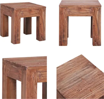 Productafbeelding van vidaXL Salontafel 30x30x30 cm, massief gerecycled hout - Salontafel - Salontafels - Bijzetter - Bijzetters