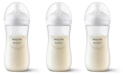 Immagine prodotto di Set di 3 biberon Philips Avent Natural Response, capacità di 330 ml ciascuno, modello SCY906/03