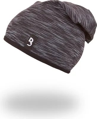Produktbild von Slouch Beanie Mütze gefüttert Outlast® - Schwarz meliert/Schwarz, 5 | 49-53 cm