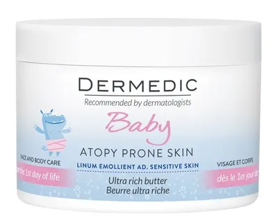 Image de Dermedic Baby Beurre huileux intensif dès le premier jour de vie, 225 ml (PRODUIT D'ALLEMAGNE)