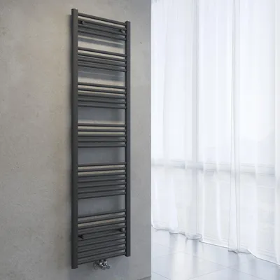 Obrázek produktu pro SONNI Radiátor na ručníky, sušák na ručníky, rozměry 1800 x 500 mm, barva antracitová, topení teplou vodou, bez topného tělesa