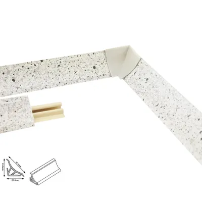 Image de Plinthe de cuisine Plinthe de finition 1.5m 23mm plan de travail cuisine Plinthe granit galet