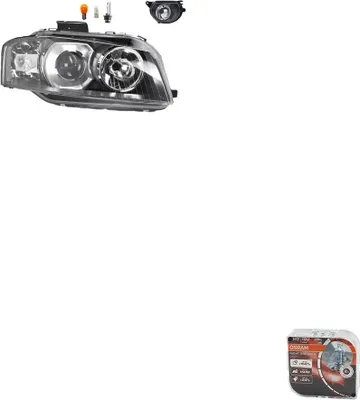Obrázok produktu pre Johns, svetlomety + Osram Night Breaker Laser vhodné pre Audi A3 8P 05/03-07/08 Re. 8P0941030M 8P0941030D 8P0941700A