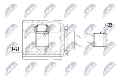 Produktbild von NTY Gelenksatz Antriebswelle Vorne Rechts Vorne Links für OPEL Corsa D Schrägheck (S07) NPW-PL-064