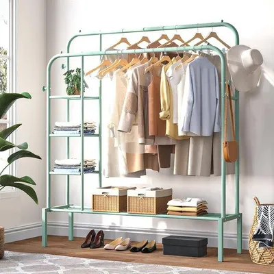 Immagine prodotto di Famanu, appendiabiti autoportante - dimensioni: 33,5 cm (profondità) x 126 cm (larghezza) x 158 cm (altezza)