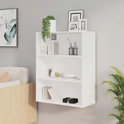 Produktbild von Hängeschrank Weiß 69,5x32,5x90 cm Hängeschrank für Badezimmer Küche Wäscheraum
